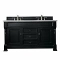 James Martin Vanities Brookfield 60in Double Vanity, Antique Black w/ 3 CM Eternal Serena Quartz Top 147-114-5631-3ESR